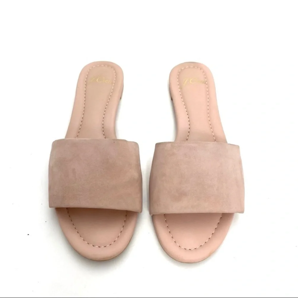 J.crew Suede Slide Sandals in light Pink